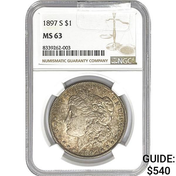 1897-S Morgan Dollar NGC MS63