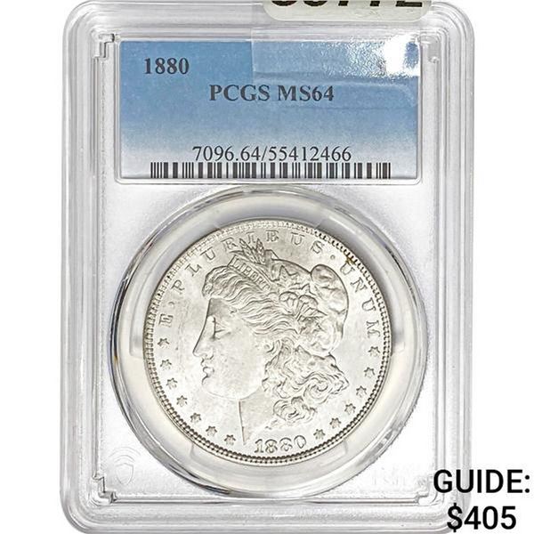 1880 Morgan Silver Dollar PCGS MS64