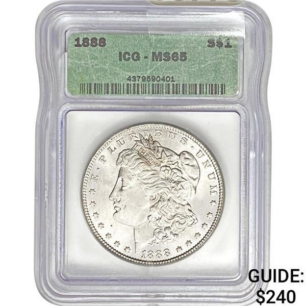 1886 Morgan Silver Dollar ICG MS65
