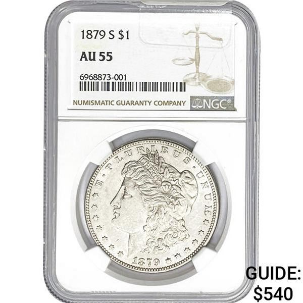1879-S Morgan Dollar NGC AU55