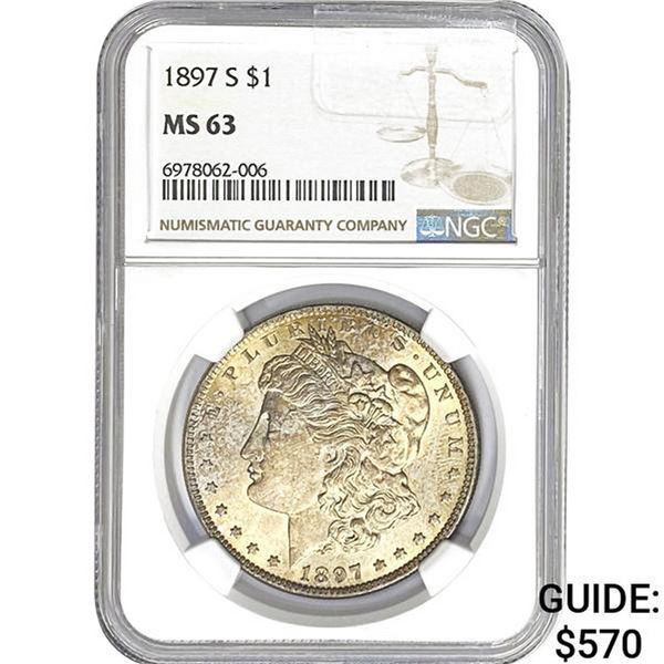 1897-S Morgan Dollar NGC MS63
