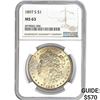 Image 1 : 1897-S Morgan Dollar NGC MS63