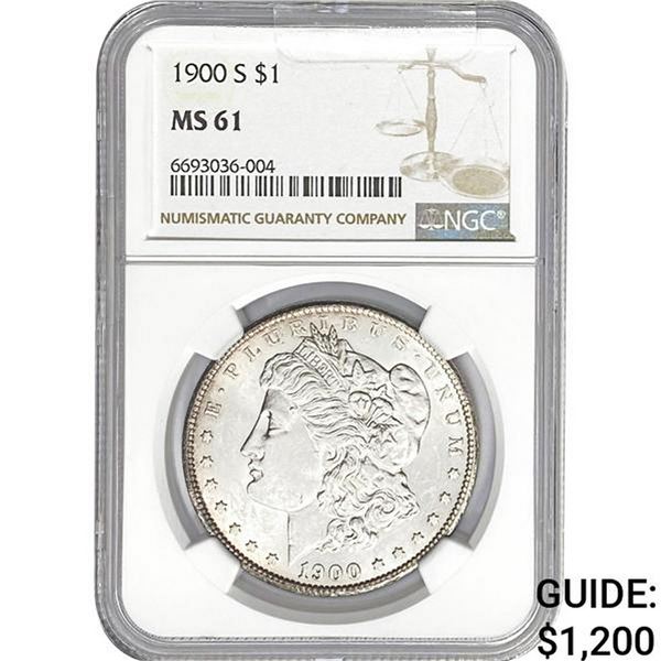 1900-S Morgan Silver Dollar NGC MS61