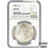 1892 Morgan Silver Dollar NGC AU58