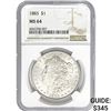 Image 1 : 1883 Morgan Silver Dollar NGC MS64