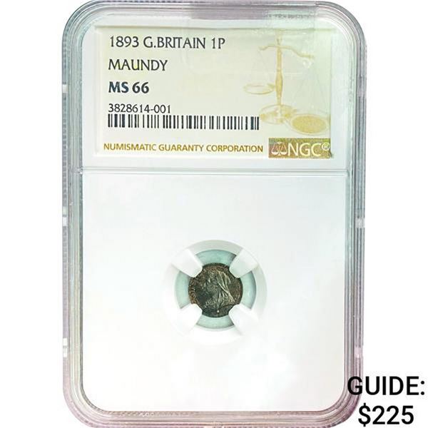 1893 G.Britain 1P Maundy NGC MS66