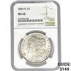 Image 1 : 1884-O Morgan Silver Dollar NGC MS62