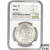 Image 1 : 1887 Morgan Silver Dollar NGC MS62