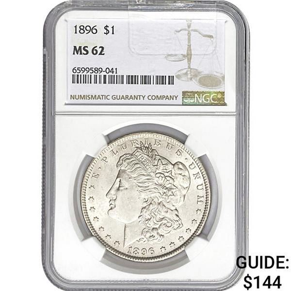 1896 Morgan Silver Dollar NGC MS62