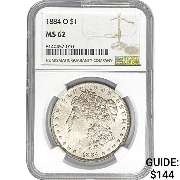 1884-O Morgan Dollar NGC MS62