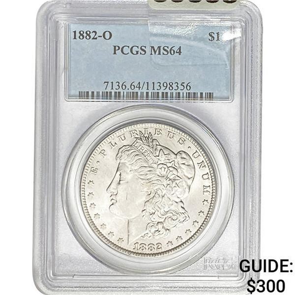 1882-O Morgan Silver Dollar PCGS MS64