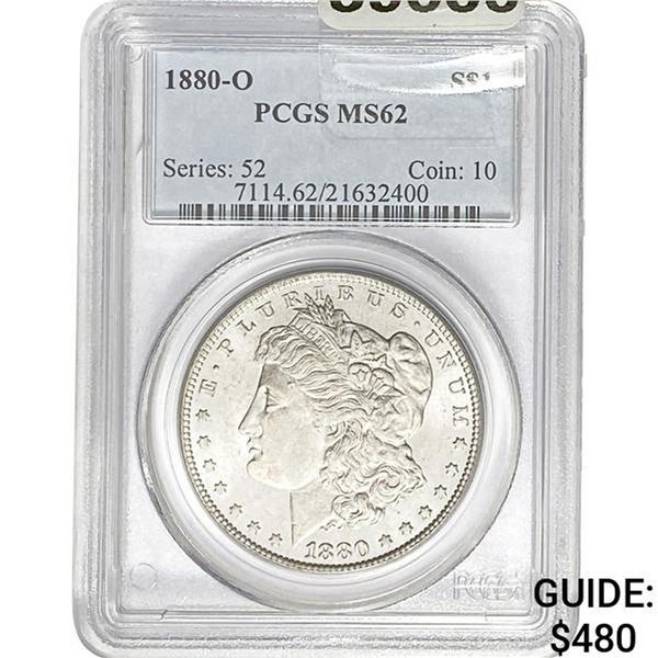 1880-O Morgan Silver Dollar PCGS MS62