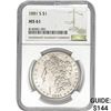 Image 1 : 1881-S Morgan Silver Dollar NGC MS61