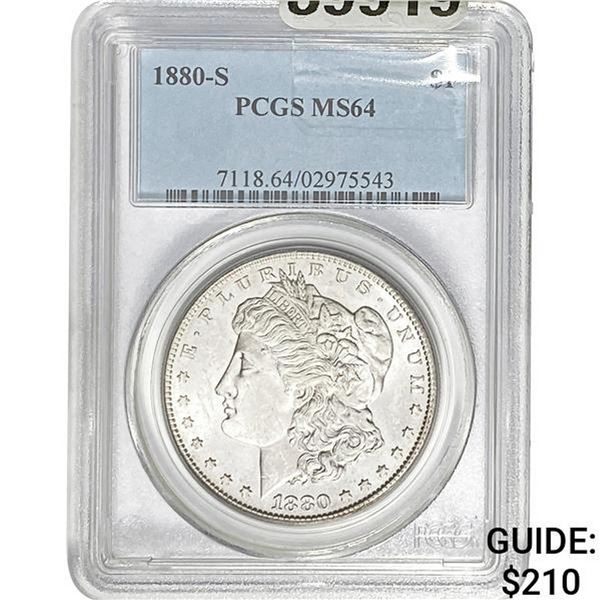 1880-S Morgan Silver Dollar PCGS MS64