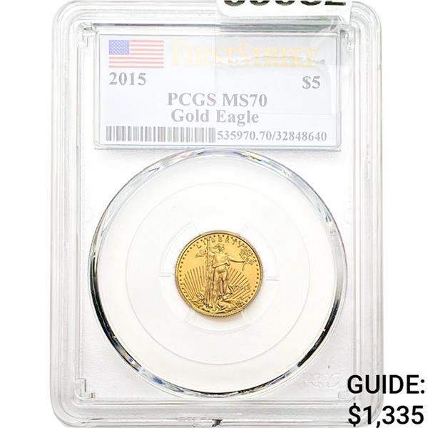 2015 $5 Gold Eagle PCGS MS70