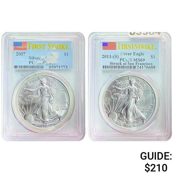 [2]2007-2011 Silver Eagle MS69