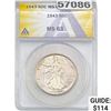 Image 1 : 1943 50C Walking Liberty Half ANACS MS63