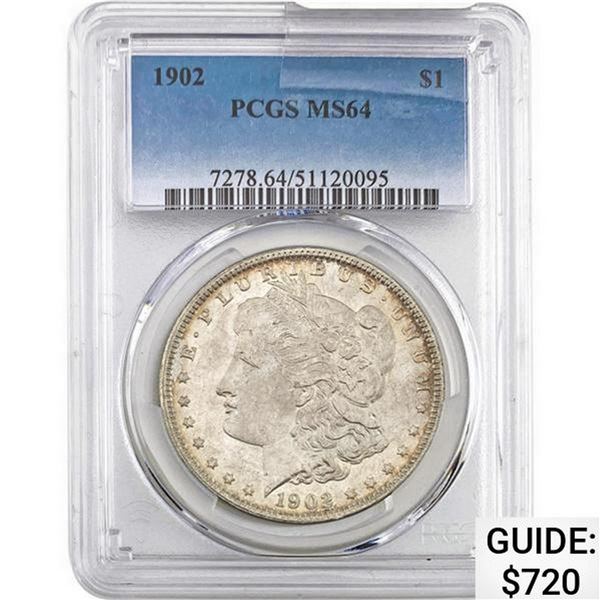 1902 Morgan Silver Dollar PCGS MS64
