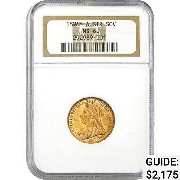 1896-M Australia Sovereign ANACS MS60