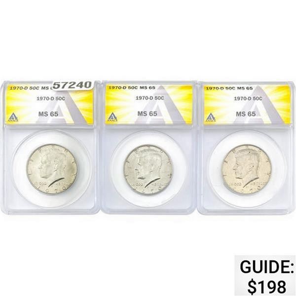 1970-D [3] Kennedy Half Dollar MS65