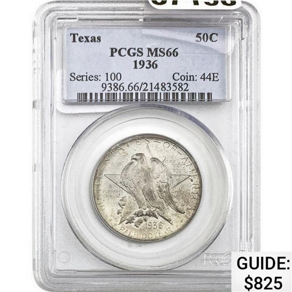 1936 Texas 50C PCGS MS66