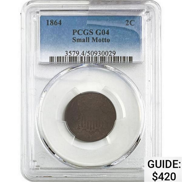 1864 2C Small Motto PCGS G04