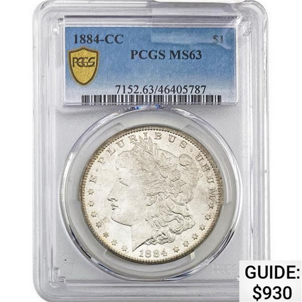 1884-CC Morgan Silver Dollar PCGS MS63