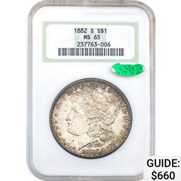 1882-S Morgan Silver Dollar MS65 CAC