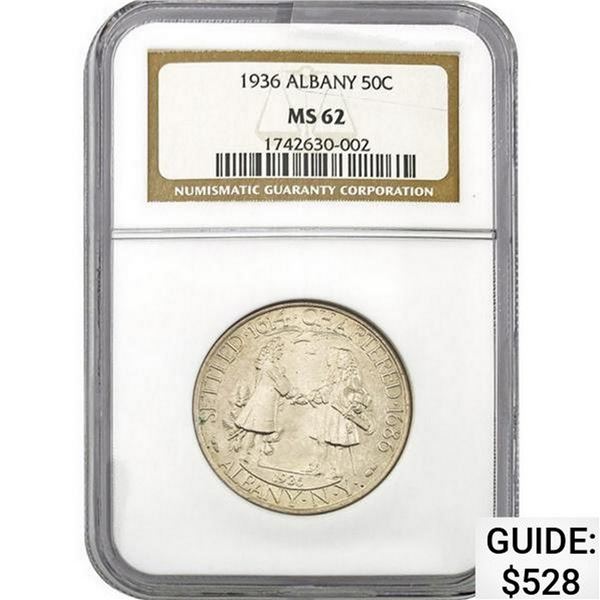 1936 Albany 50C NGC MS62