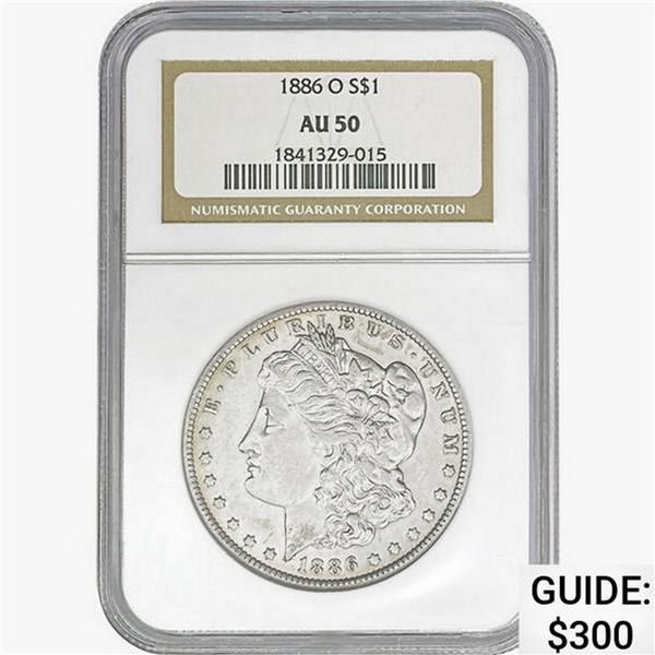 1886-O Morgan Silver Dollar NGC AU50