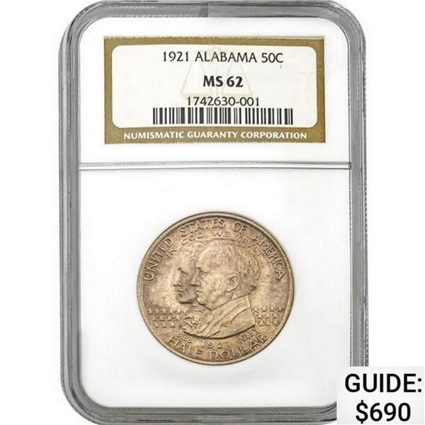 1921 Alabama 50C NGC MS62