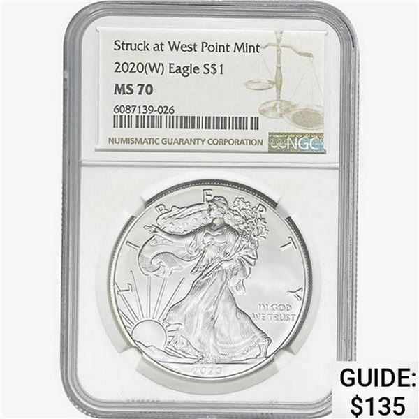 2020-W Silver Eagle NGC MS70