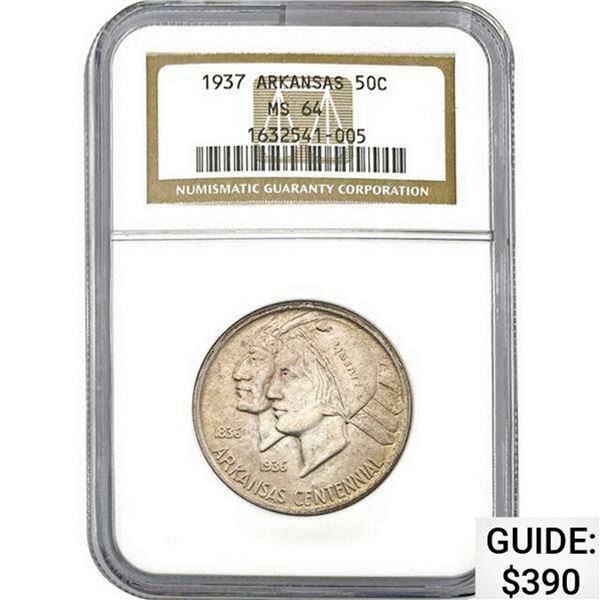 1937 Arkansas 50C NGC MS64