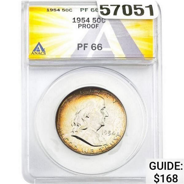 1954 Franklin Half Dollar ANACS PF66