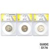Image 1 : [3]1950-1953 Jefferson 25C ANACS MS65-66