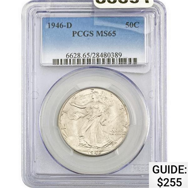 1946-D Walking Liberty Half Dollar PCGS MS65