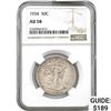 Image 1 : 1934 50C Walking Liberty Half NGC AU58