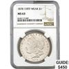 Image 1 : 1878 7/8TF Weak Morgan Silver Dollar NGC MS63