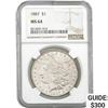 Image 1 : 1887 Morgan Silver Dollar NGC MS64