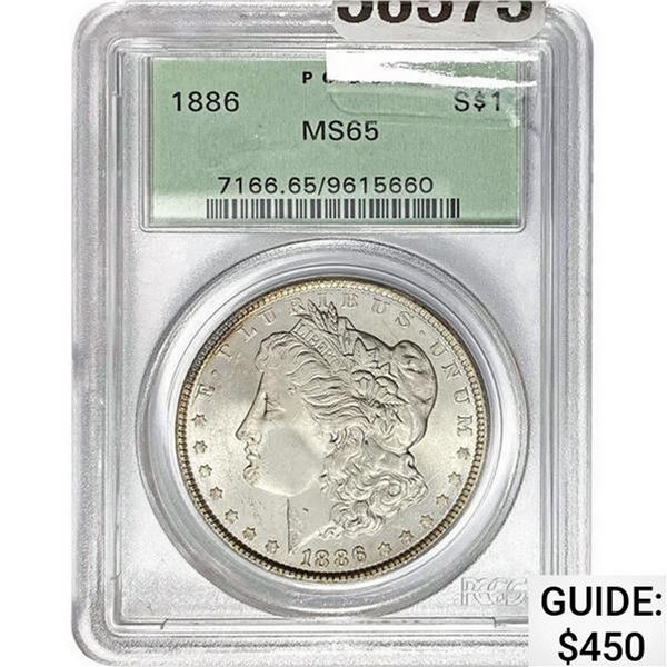 1886 Morgan Silver Dollar PCGS MS65
