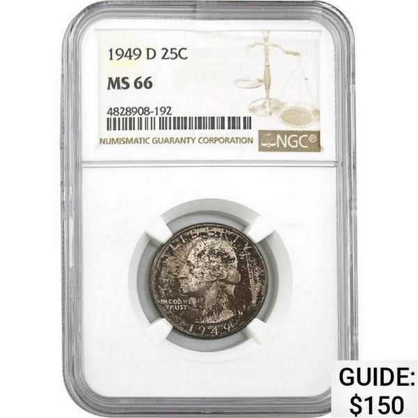 1949-D Washington Quarter NGC MS66