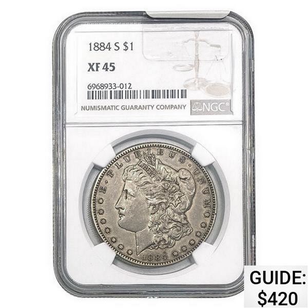 1884-S Morgan Silver Dollar NGC XF45