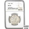 Image 1 : 1942 50C Walking Liberty Half Dollar NGC MS64
