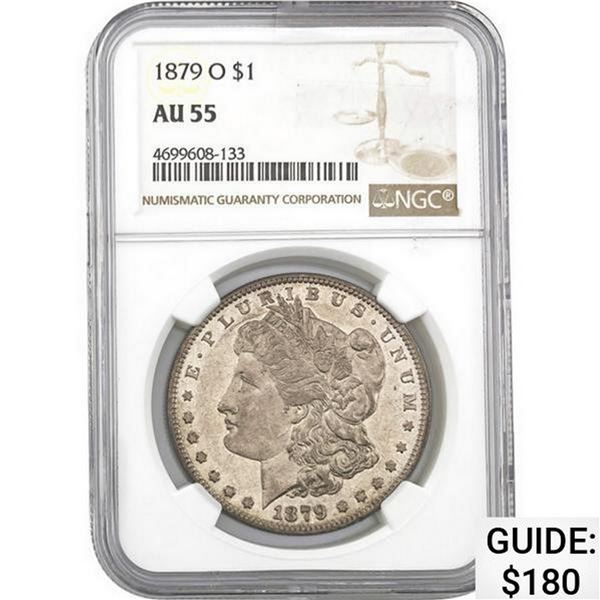 1879-O Morgan Silver Dollar NGC AU55