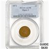 1873 Indian Head Cent PCGS AU55 OPEN 3