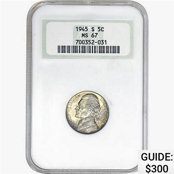 1945-S Jefferson Nickel NGC MS67