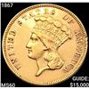 Image 1 : 1867 $3 Gold Piece UNCIRCULATED