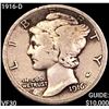 1916-D Mercury Dime LIGHTLY CIRCULATED