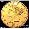 Image 1 : 1861 $5 Gold Half Eagle UNCIRCULATED