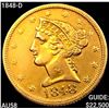 1848-D $5 Gold Half Eagle CHOICE AU
